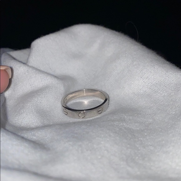 Cartier White Gold 18k Love Ring Wedding Band - Picture 8 of 11